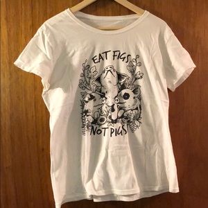 Vegetarian white graphic tee